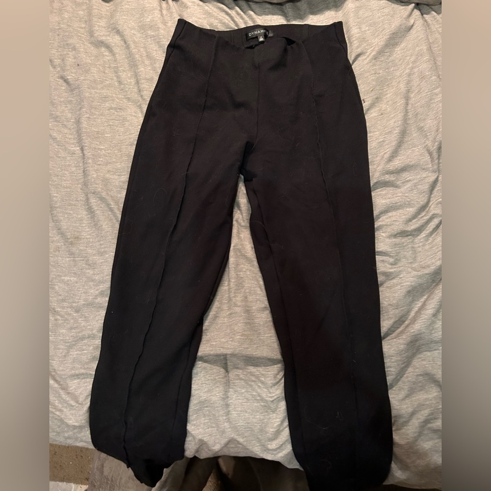 Black dynamite skinny dress pants